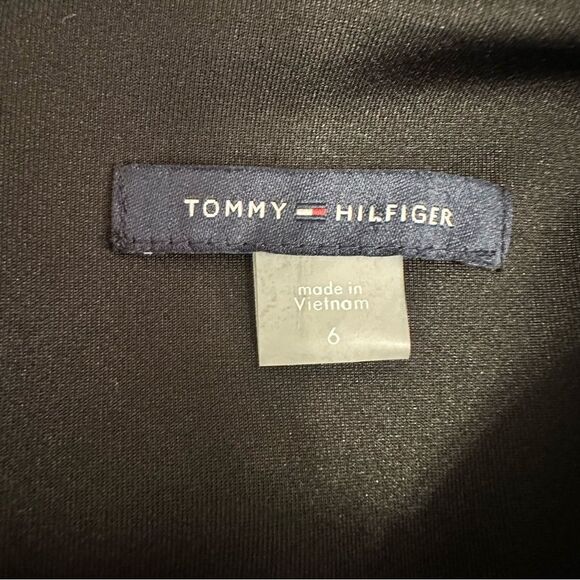 Tommy Hilfiger Asymmetrical Blue and Black Color Block Sheath Dress - Picture 2 of 6